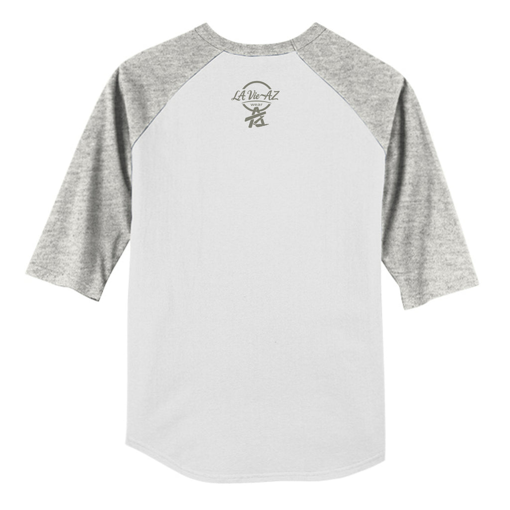 WHITE / HEATHER GREY - YT200 - BACK