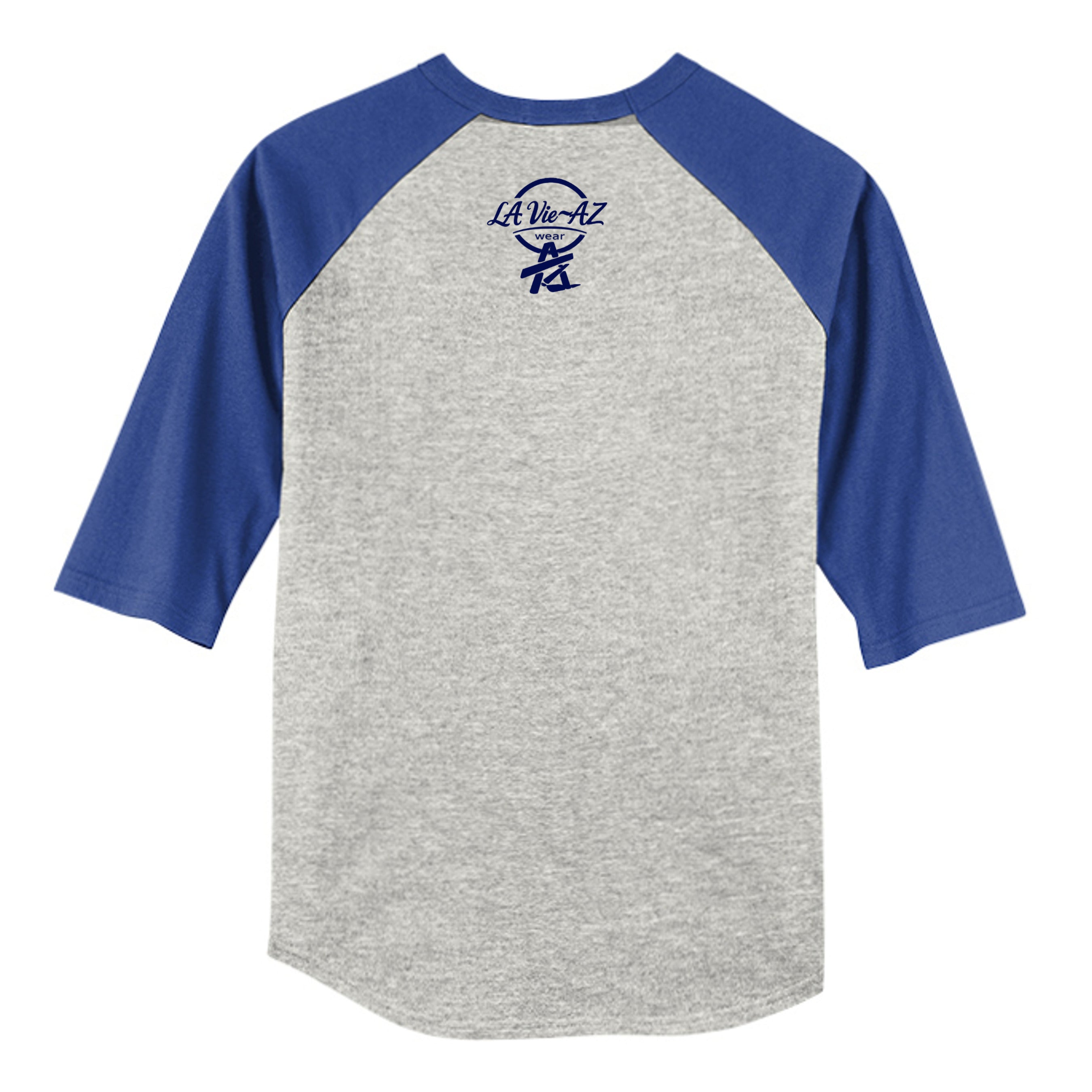 HEATHER GREY / ROYAL - YT200 - BACK