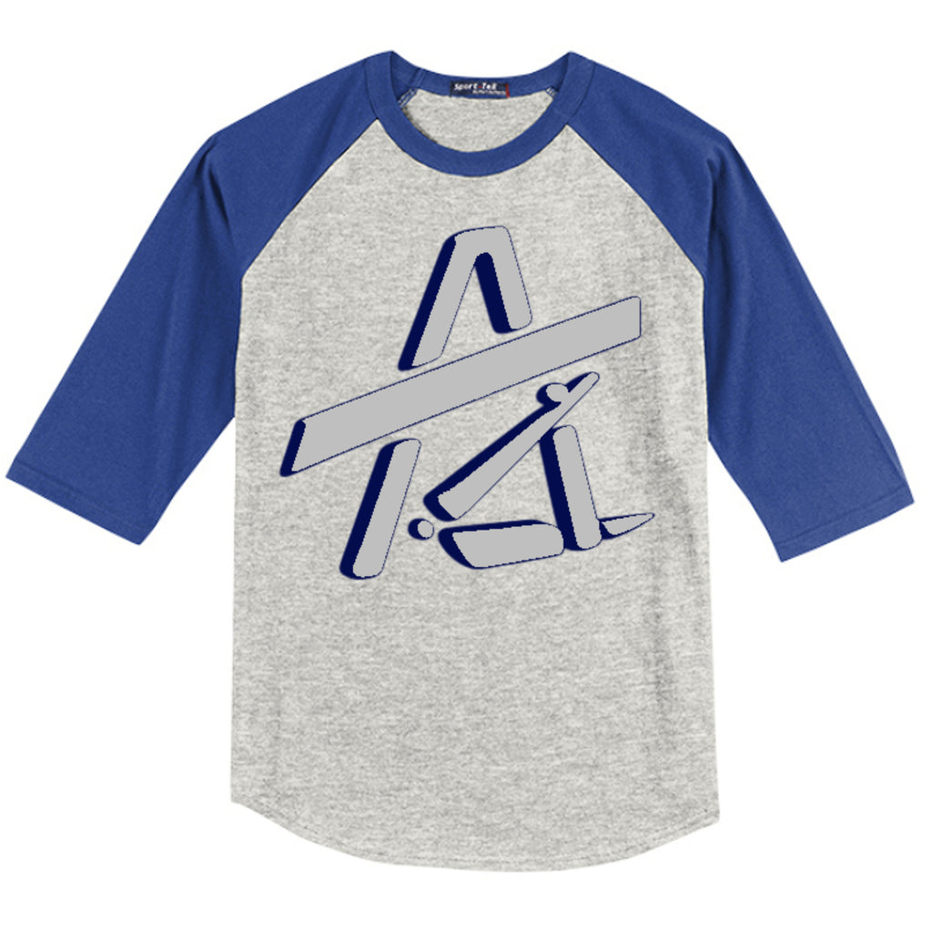 HEATHER GREY / ROYAL - YT200 - FRONT