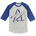 HEATHER GREY / ROYAL - YT200 - FRONT