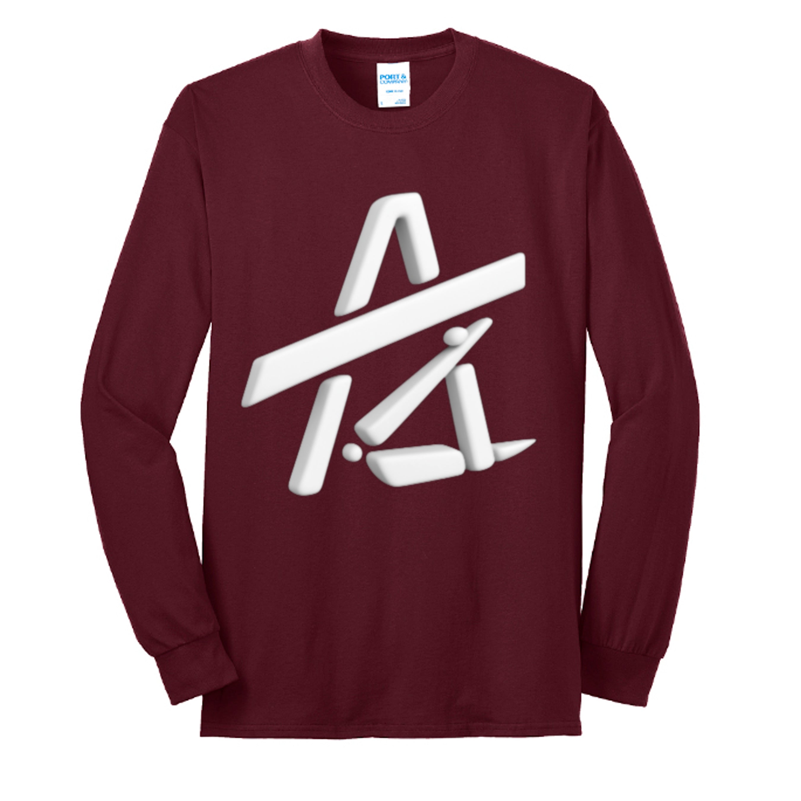 Athletic Maroon - PC55LS - FRONT