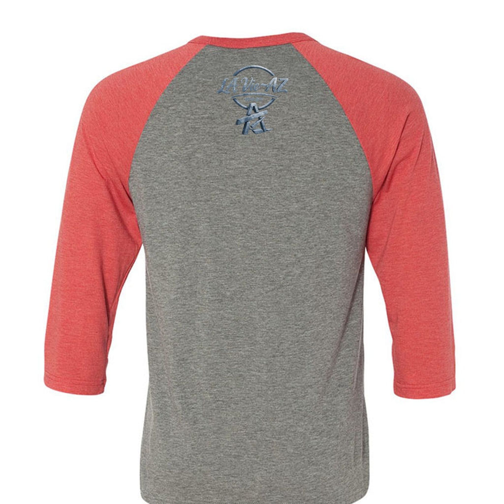 GREY/LT RED TRIBLEND - 3200 - BACK
