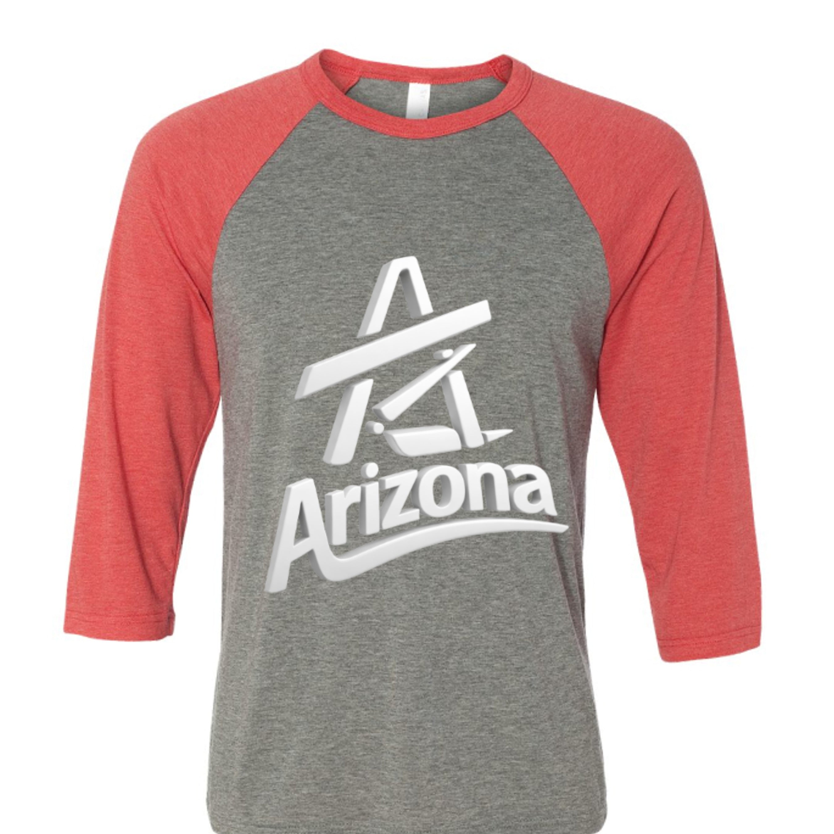 GREY/LT RED TRIBLEND - 3200 - FRONT